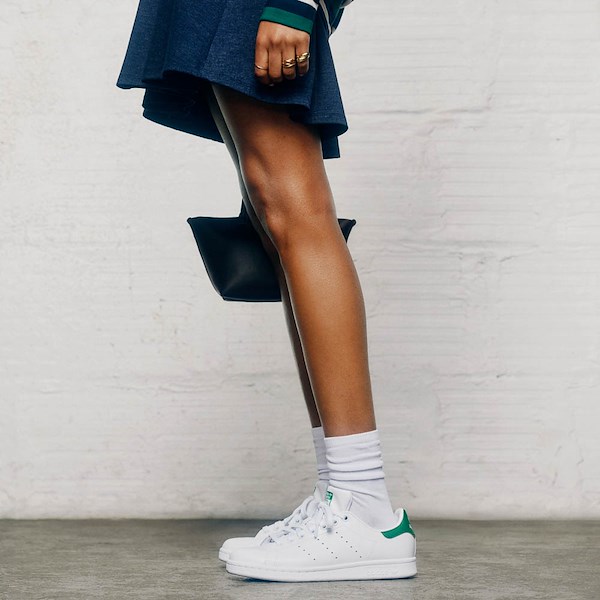 alternate view Womens adidas Stan Smith Athletic Shoe - Cloud White / Cloud White / GreenALT1C