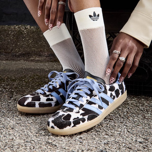 alternate view Womens adidas Samba OG Long Tongue Athletic Shoe - Chalk Blue / Core Black / Core BlackALT1C
