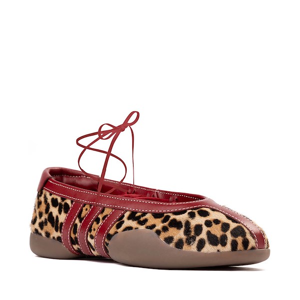alternate view Womens adidas Taekwondo Mei Ballet Shoe - Off White / Leopard / Team Victory RedALT5