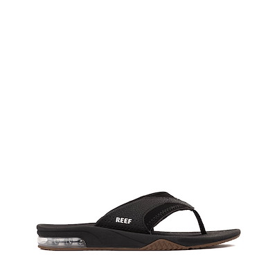 Main view of Reef Fanning Flip Flop - Little Kid - Black / Silver