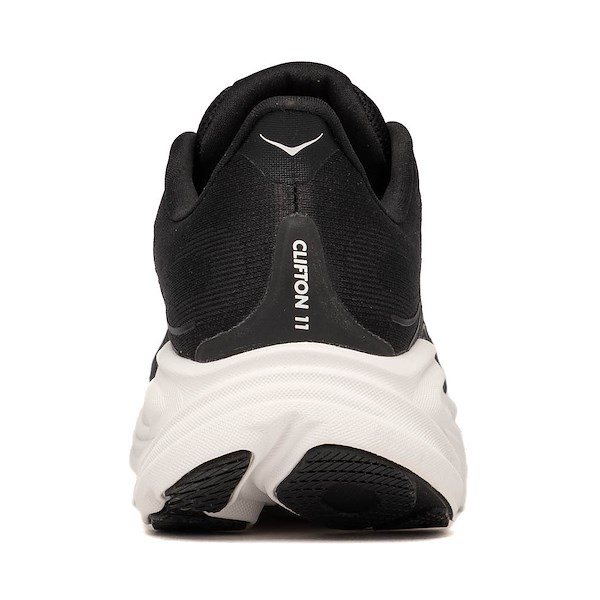 alternate view Womens HOKA Clifton 11 Athletic Shoe - Black / WhiteALT4