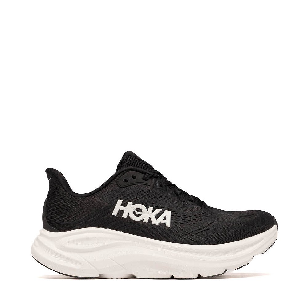 Womens HOKA Clifton 11 Athletic Shoe - Black / White