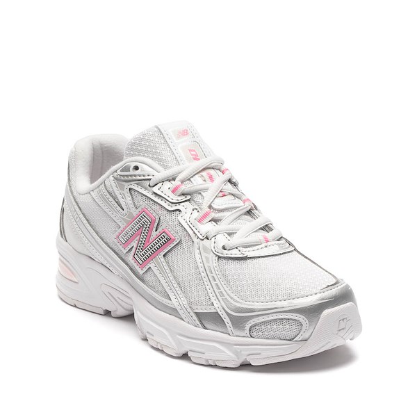 alternate view New Balance 740 Athletic Shoe - Big Kid - Silver Metallic / Signal PinkALT5