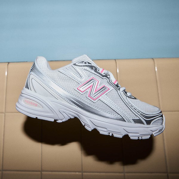 alternate view New Balance 740 Athletic Shoe - Big Kid - Silver Metallic / Signal PinkHERO