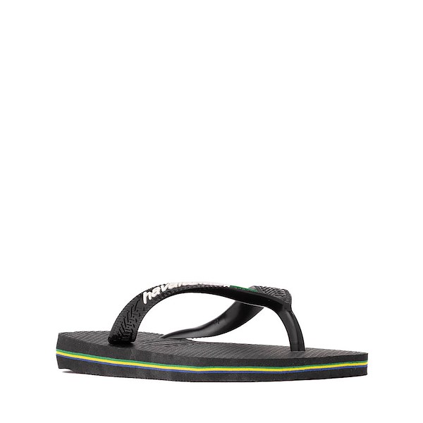 alternate view Havaianas Brazil Logo Flip-Flop - Toddler / Little Kid - BlackALT5
