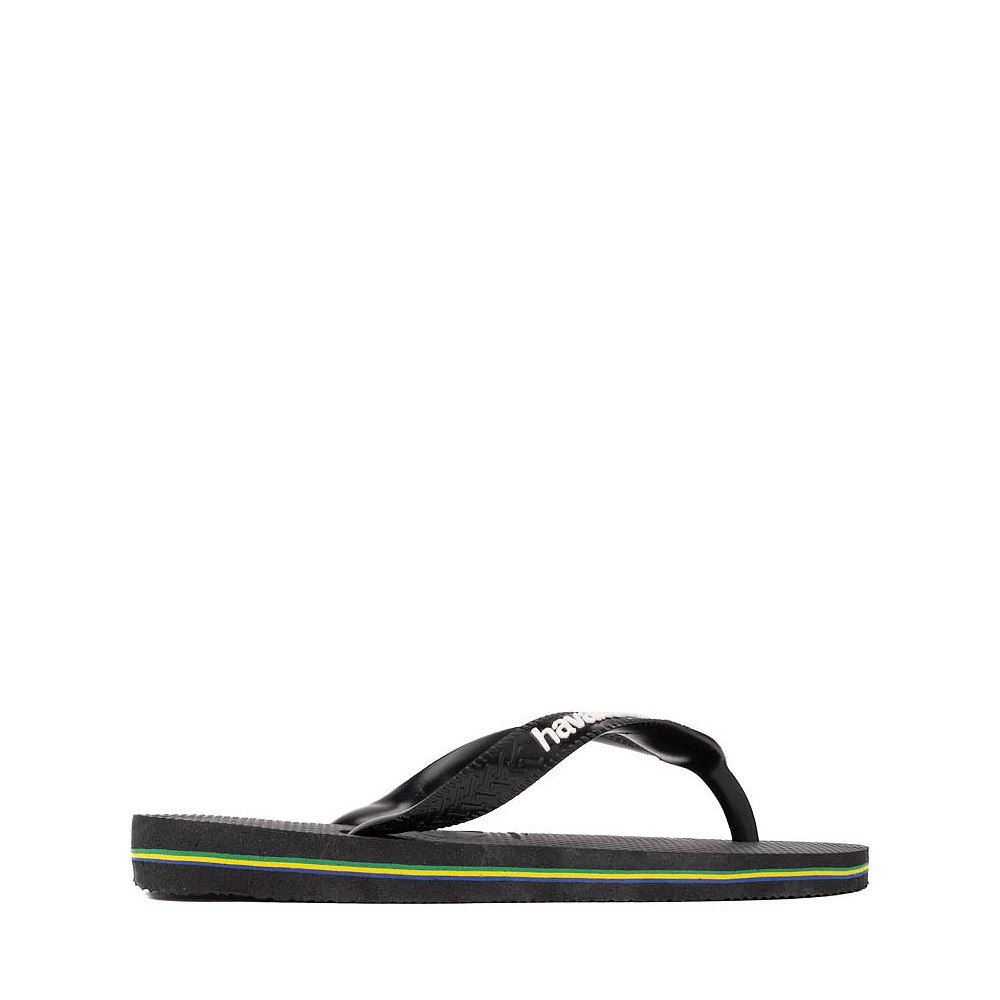 Havaianas Brazil Logo Flip-Flop - Toddler / Little Kid - Black