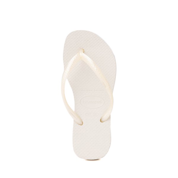 alternate view Havaianas Slim Flip-Flop - Toddler / Little Kid - WhiteALT2