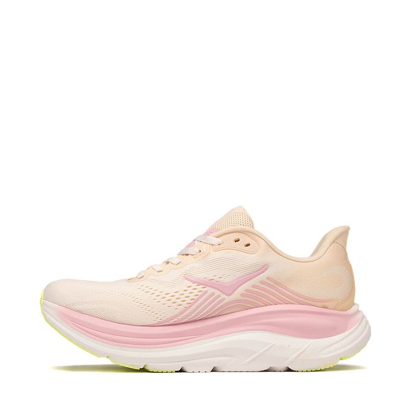 alternate view Womens HOKA Clifton 11 Athletic Shoe - Tangerine Glow / WhiteALT1