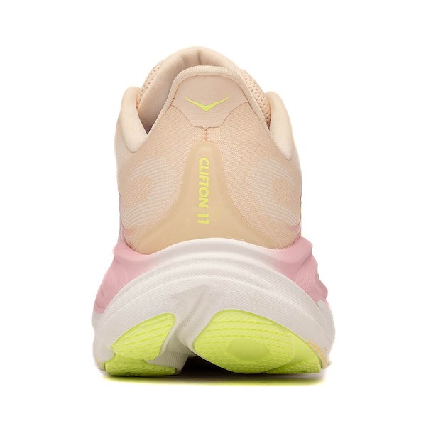 alternate view Womens HOKA Clifton 11 Athletic Shoe - Tangerine Glow / WhiteALT4