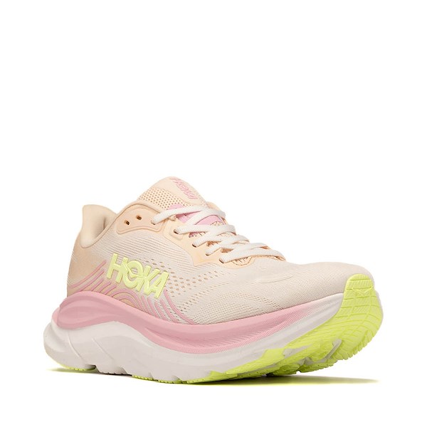 alternate view Womens HOKA Clifton 11 Athletic Shoe - Tangerine Glow / WhiteALT5