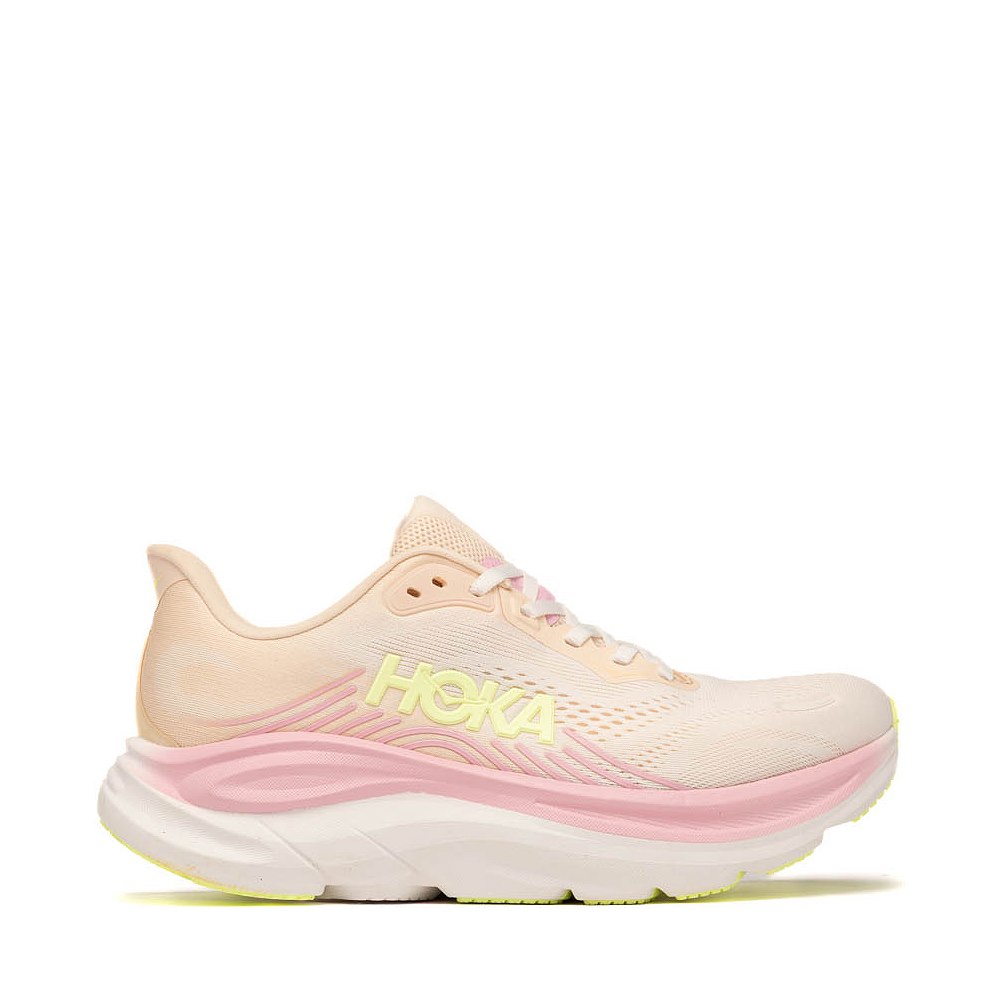 Womens HOKA Clifton 11 Athletic Shoe - Tangerine Glow / White
