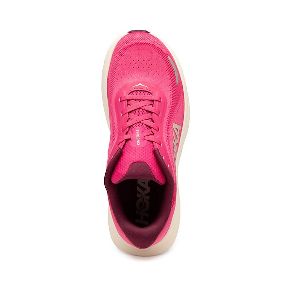 alternate view Womens HOKA Rincon 5 Athletic Shoe - Pink Punch / AlabasterALT2