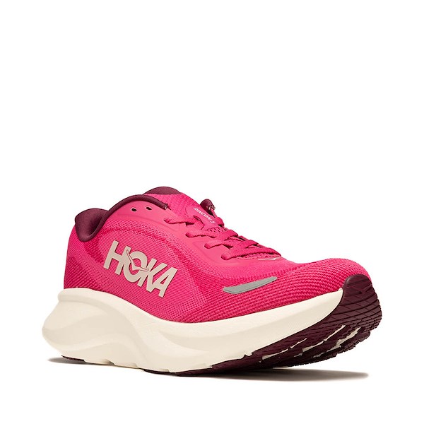 alternate view Womens HOKA Rincon 5 Athletic Shoe - Pink Punch / AlabasterALT5
