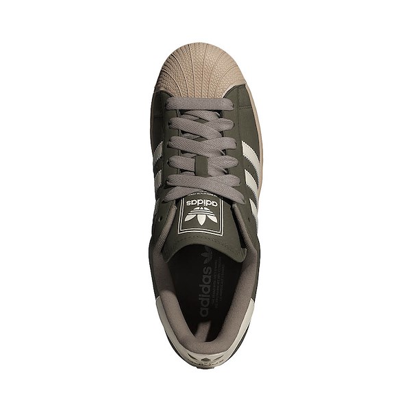 alternate view adidas Superstar II Athletic Shoe - Olive Strata / Off White / Stone KhakiALT2