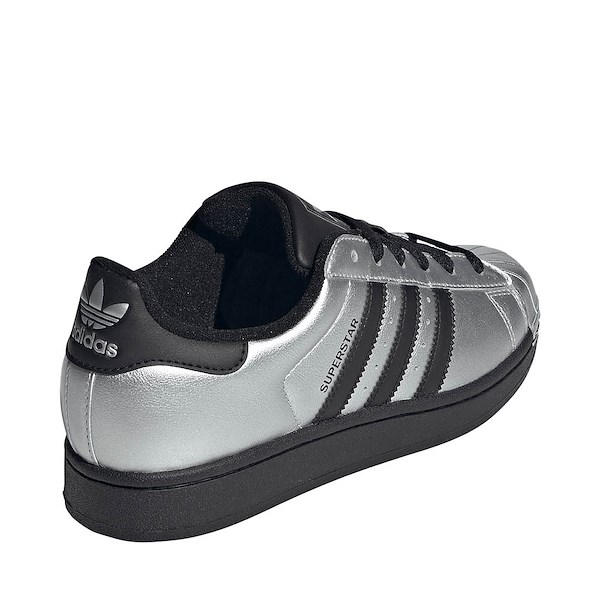 alternate view Womens adidas Superstar II Athletic Shoe - Silver Metallic / Core Black / Core BlackALT4
