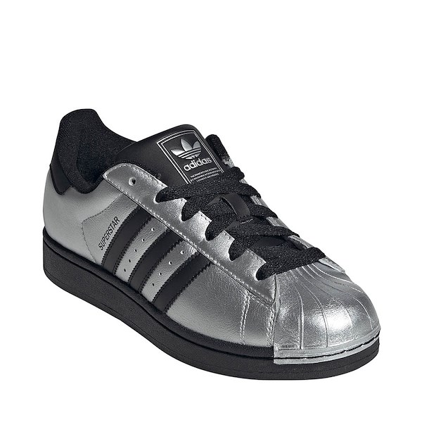alternate view Womens adidas Superstar II Athletic Shoe - Silver Metallic / Core Black / Core BlackALT5