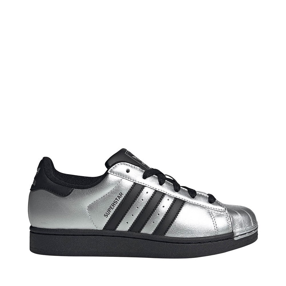 Womens adidas Superstar II Athletic Shoe - Silver Metallic / Core Black / Core Black