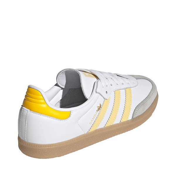 alternate view Womens adidas Samba OG Athletic Shoe - Cloud White / Orange Tint / EQT YellowALT4