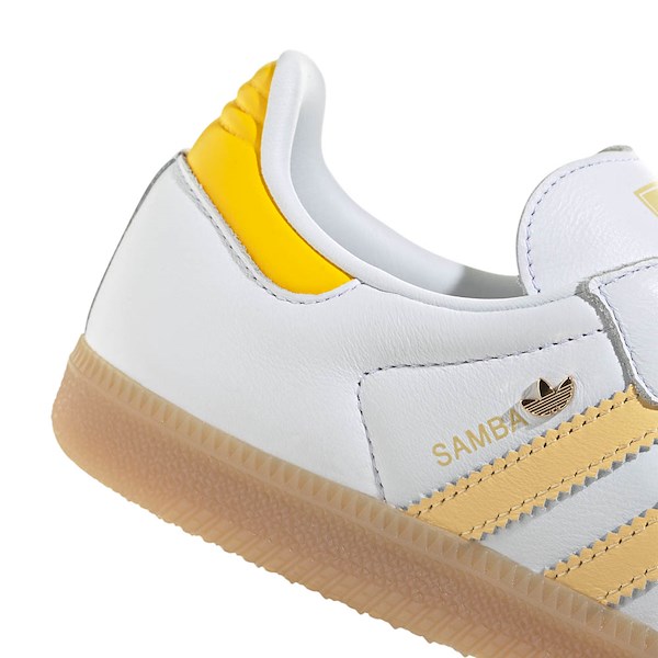 alternate view Womens adidas Samba OG Athletic Shoe - Cloud White / Orange Tint / EQT YellowALT5B
