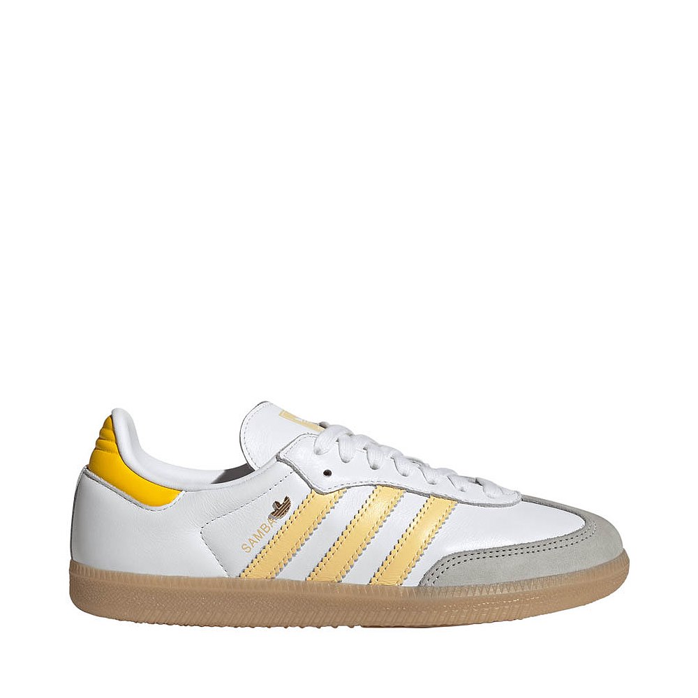 Womens adidas Samba OG Athletic Shoe - Cloud White / Orange Tint / EQT Yellow