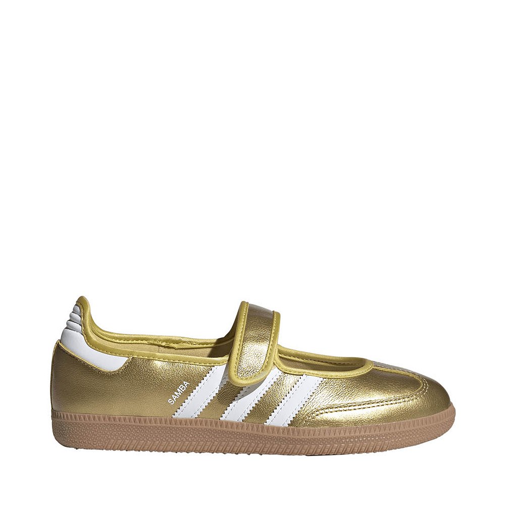 Womens adidas Samba OG Athletic Shoe - Gold Metallic / Cloud White / Gum