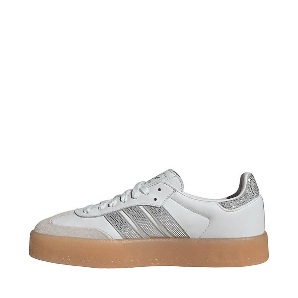alternate view Womens adidas Sambae Beaded Athletic Shoe - Crystal White / Silver Metallic / GumALT1