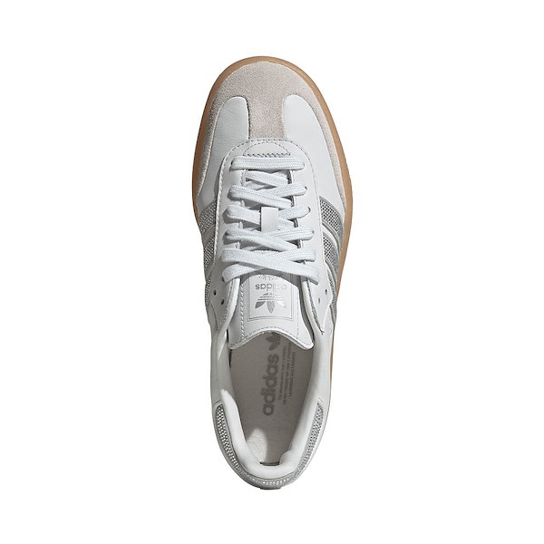 alternate view Womens adidas Sambae Beaded Athletic Shoe - Crystal White / Silver Metallic / GumALT2