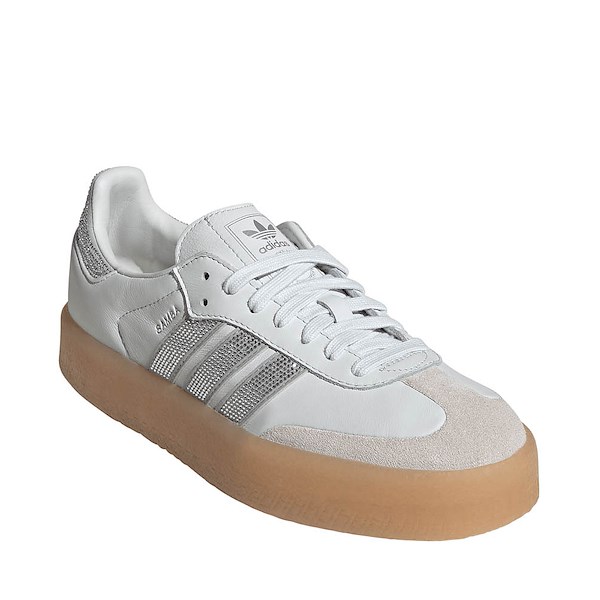 alternate view Womens adidas Sambae Beaded Athletic Shoe - Crystal White / Silver Metallic / GumALT5