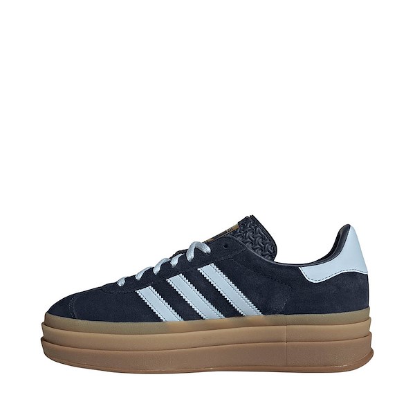 alternate view Womens adidas Gazelle Bold Athletic Shoe - Night Indigo / Crystal Sky / Gold MetallicALT1