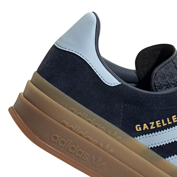 alternate view Womens adidas Gazelle Bold Athletic Shoe - Night Indigo / Crystal Sky / Gold MetallicALT5B