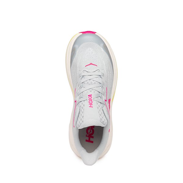 alternate view HOKA Clifton 10 Athletic Shoe - Big Kid - Overcast / Neon DragonfruitALT2