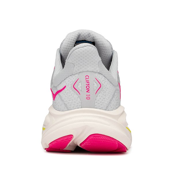 alternate view HOKA Clifton 10 Athletic Shoe - Big Kid - Overcast / Neon DragonfruitALT4