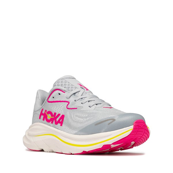 alternate view HOKA Clifton 10 Athletic Shoe - Big Kid - Overcast / Neon DragonfruitALT5