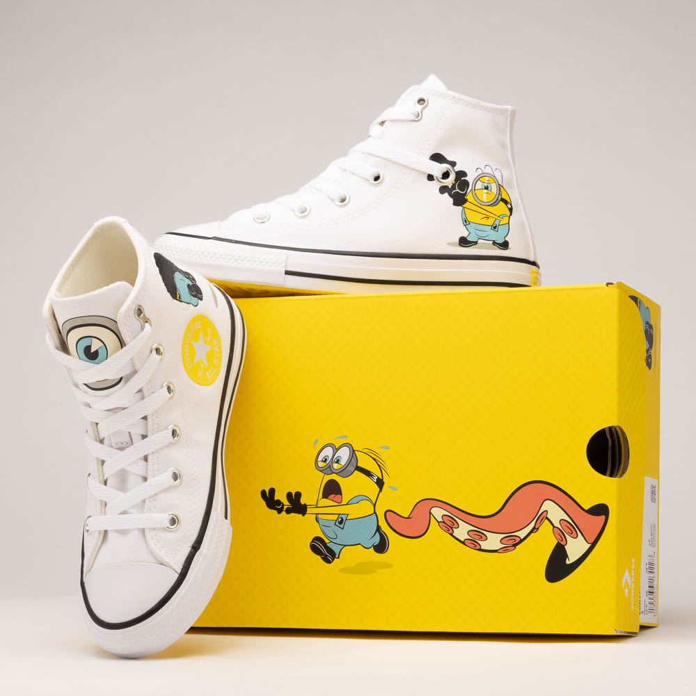 Converse Minions Chuck Taylor All Star High-Top Sneaker - Little Kid - White