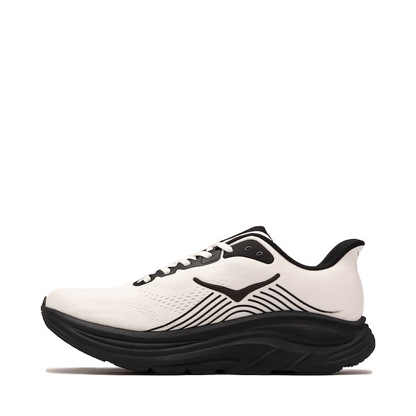 alternate view Mens HOKA Clifton 11 Athletic Shoe - White / BlackALT1