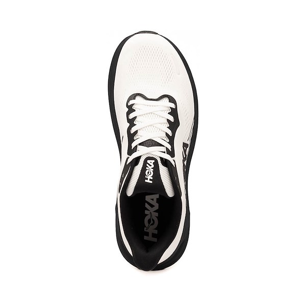 alternate view Mens HOKA Clifton 11 Athletic Shoe - White / BlackALT2