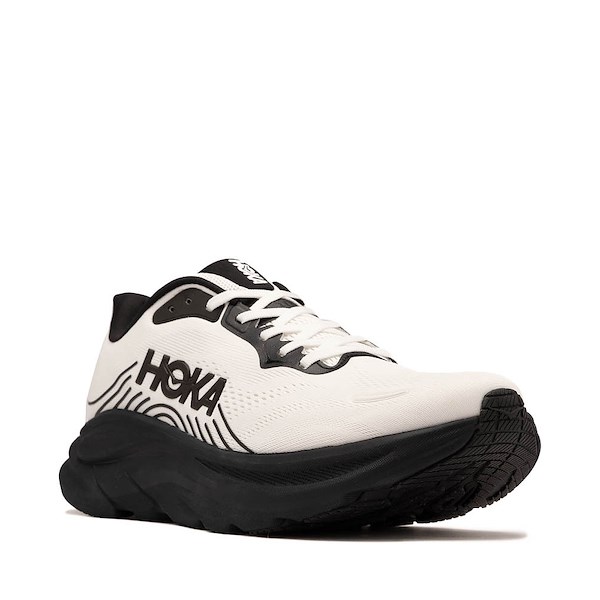 alternate view Mens HOKA Clifton 11 Athletic Shoe - White / BlackALT5