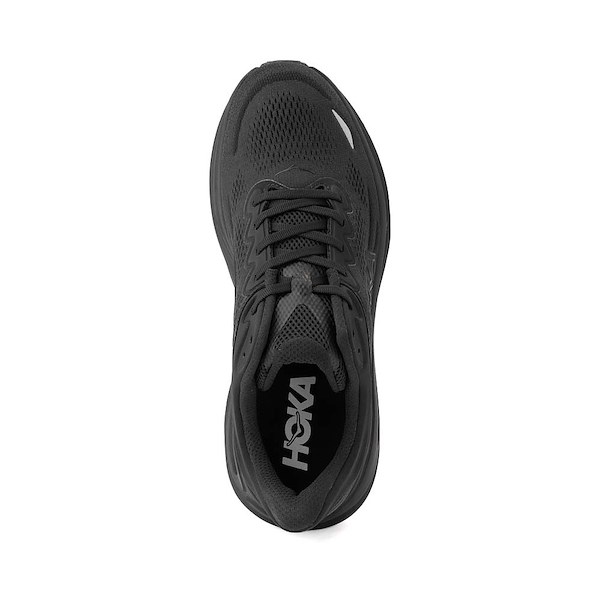 alternate view Womens HOKA Bondi 9 Athletic Shoe - Black / BlackALT2