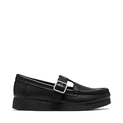 Womens Clarks Wallabee Evo T-Bar Mocassin - Black | Journeys
