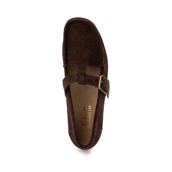 alternate view Womens Clarks Wallabee Evo T-Bar Mocassin - ChocolateALT2