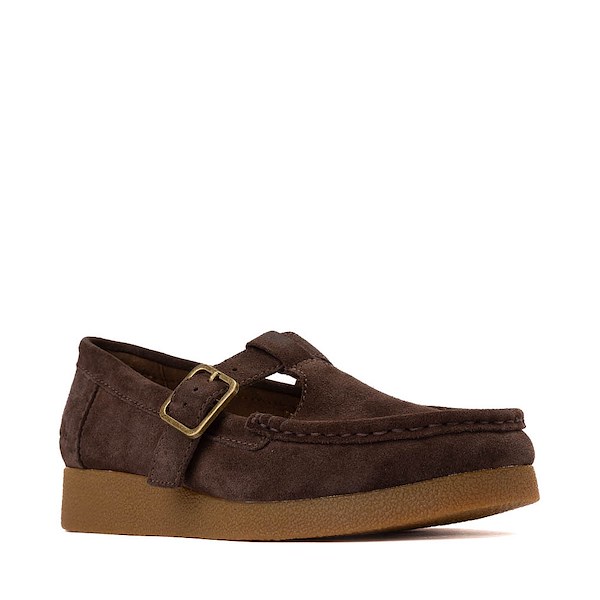 alternate view Womens Clarks Wallabee Evo T-Bar Mocassin - ChocolateALT5