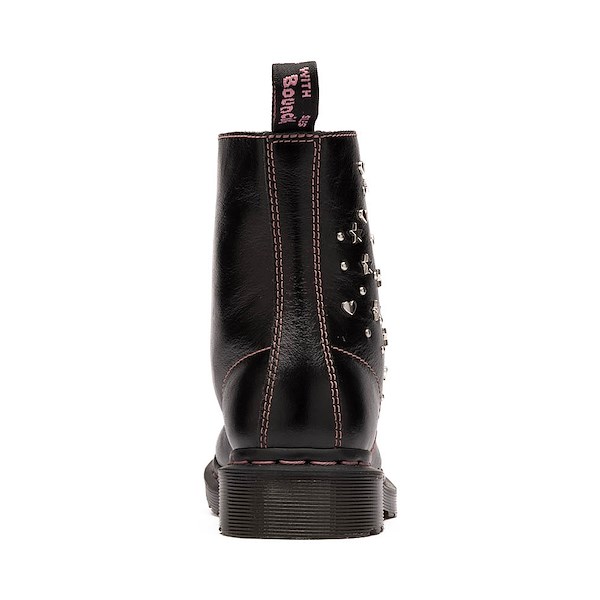 alternate view Womens Dr. Martens 1460 Pascal Hearts + Stars 8 Eye Boot - BlackALT4