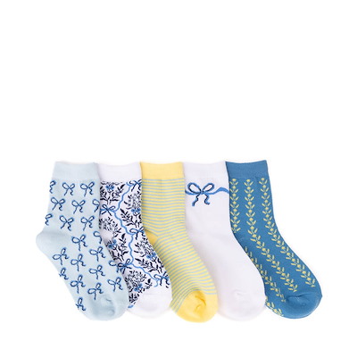 Main view of Ditsy Bows Quarter Socks 5 Pack - Little Kid - Multicolor