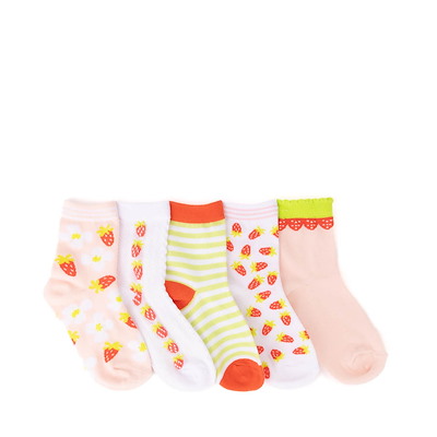 Main view of Strawberry Quarter Socks 5 Pack - Little Kid - Multicolor