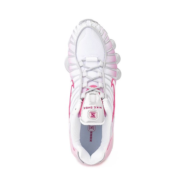alternate view Womens Nike Shox TL Athletic Shoe - White / PinkALT2