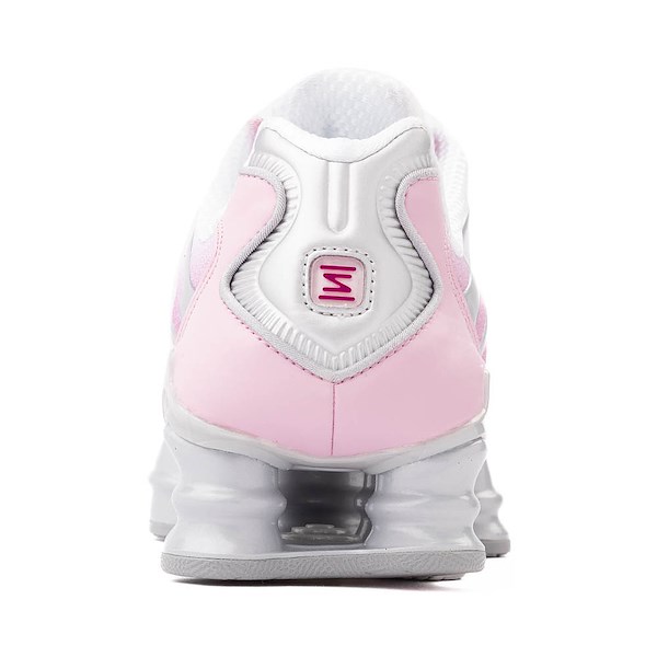 alternate view Womens Nike Shox TL Athletic Shoe - White / PinkALT4
