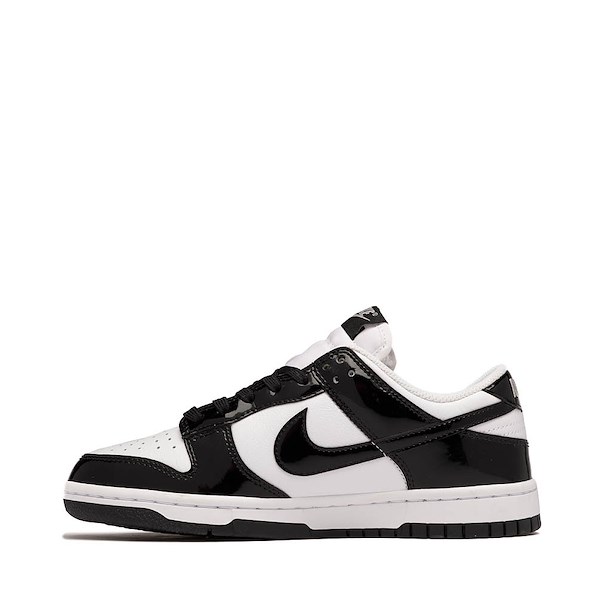 alternate view Womens Nike Dunk Low SE Athletic Shoe - White / Black / White / Metallic SilverALT1