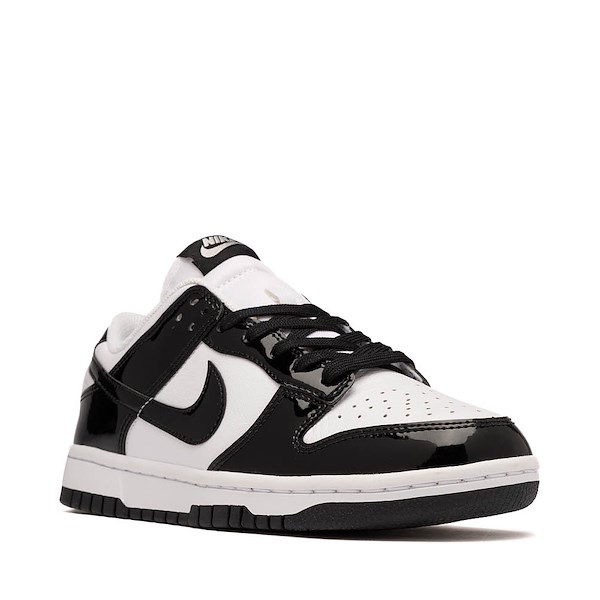alternate view Womens Nike Dunk Low SE Athletic Shoe - White / Black / White / Metallic SilverALT5