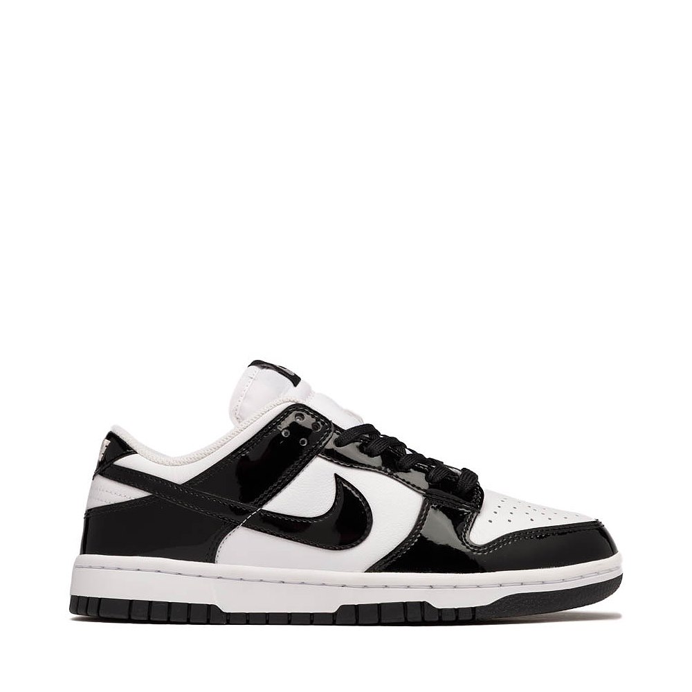 Womens Nike Dunk Low SE Athletic Shoe - White / Black / White / Metallic Silver