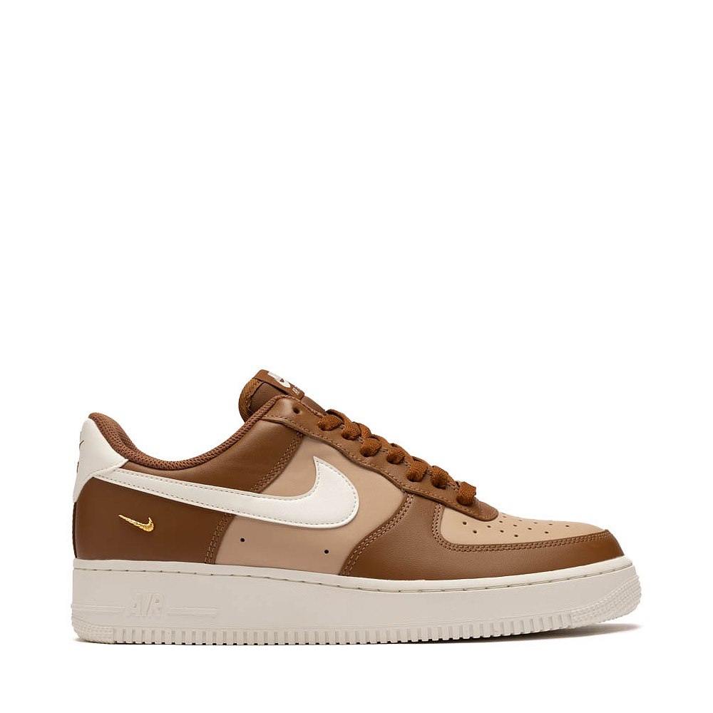 Womens Nike Air Force 1 '07 Athletic Shoe - Light British Tan / Sail / Hemp / Metallic Gold